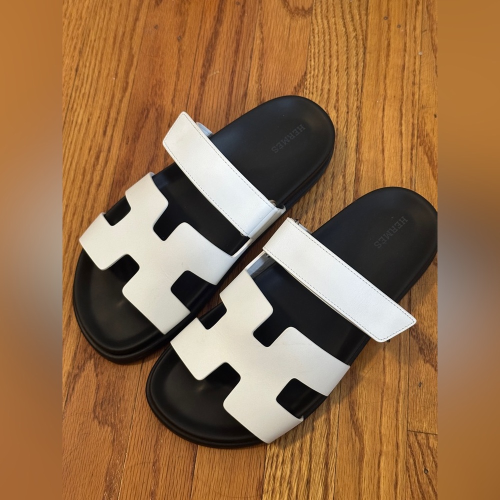 Hermes Chypre Sandal size 40 Blanc / White